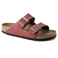 Klapki damskie Birkenstock Arizona BS skórzane birko-flor bordowe r. 43