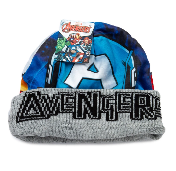 Czapka dla chłopca Marvel Avengers zimowa szara