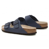 Klapki męskie Birkenstock Arizona regular z miękką wkładką granatowe r. 43
