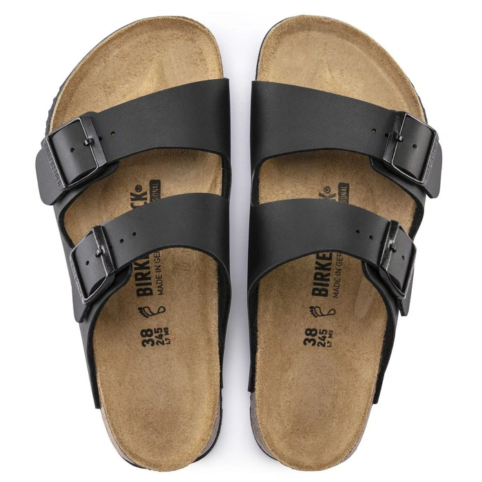 Klapki damskie Birkenstock Arizona Prof skórzane Birko-Flor czarne r. 39