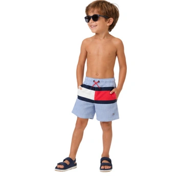 Spodenki chłopięce Tommy Hilfiger Surf szorty kąpielowe niebieskie r. 128