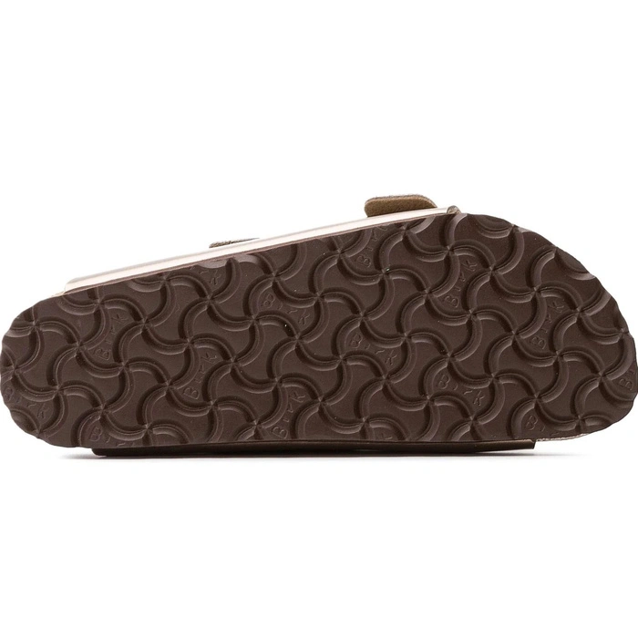 Klapki damskie Birkenstock Arizona BS skórzane metaliczne brązowe r. 37