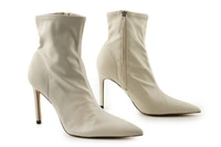 Buty damskie Zara botki skóra ekologiczna ecru r. 41
