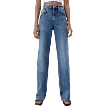 Spodnie damskie Zara jeansowe length szerokie nogawki r. 36