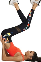 Legginsy damskie Desigual Calix czarne wysoki stan fitness