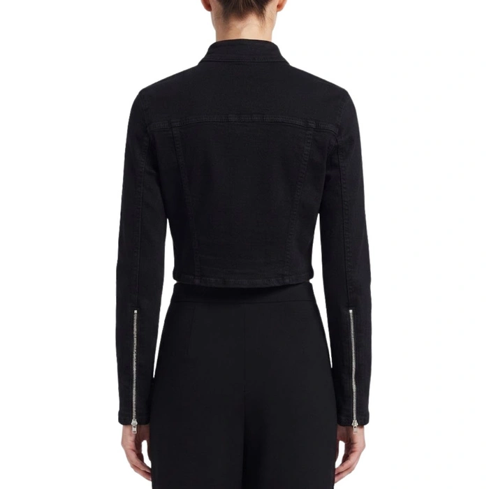 Kurtka damska Zara jeansowa cropped krótka czarna r. M