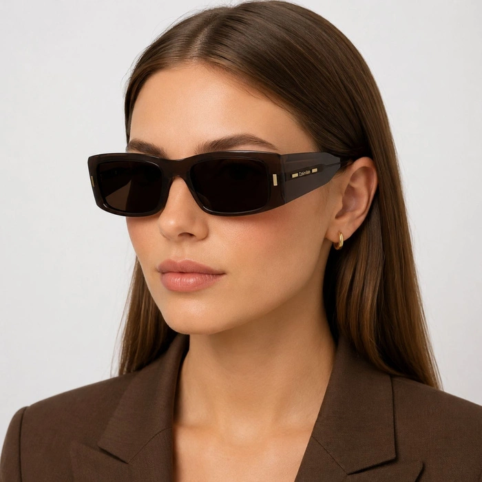 Okulary damskie Calvin Klein CK23537S 260 przeciwsłoneczne prostokątne z filtem cat. S3