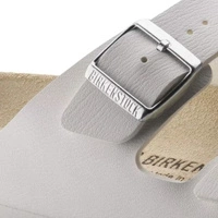 Klapki męskie Birkenstock Arizona skórzane Birko-flor regular białe r. 48