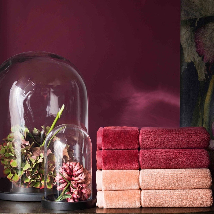 Ręcznik do rąk bawełniany Vossen Pure 50x100 cm 100% bawełna premium burgund