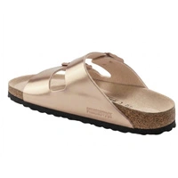 Klapki damskie Birkenstock Arizona BS narrow birko-flor różowo-złote r. 41