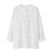 Bluzka damska Zara biała lniana letnia oversize