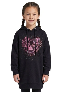 Bluza dziewczęca Desigual Ariza czarna z kapturem r. 98