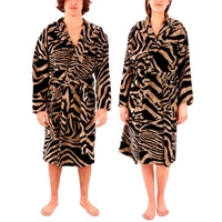 Ekskluzywny szlafrok unisex Roberto Cavalli Zebra Cappuccio r. S/M