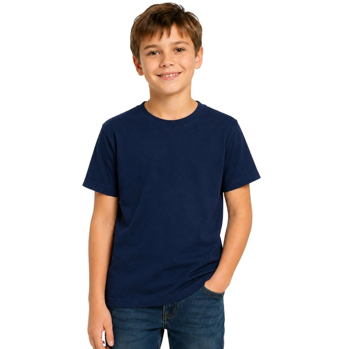 Koszulka dziecięca Fruit of the Loom granatowy t-shirt r. 140