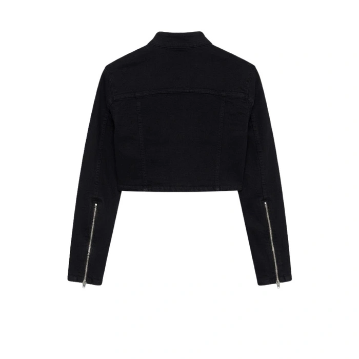 Kurtka damska Zara jeansowa cropped krótka czarna r. M