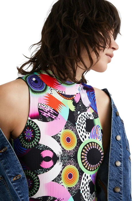 Body damski Desigual x M. Christian Lacroix Niza prążkowy wzorzysty r. XL