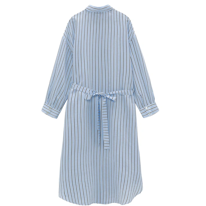 Sukienka damska Zara midi koszulowa oversize niebieska