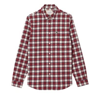 Koszula męska Lacoste Check Print w kratkę czerwono-biała r. S