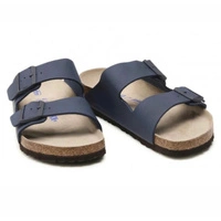 Klapki męskie Birkenstock Arizona regular z miękką wkładką granatowe r. 42