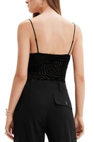 Body damski Desigual Velty czarne aksamitne na ramiączkach r. XL