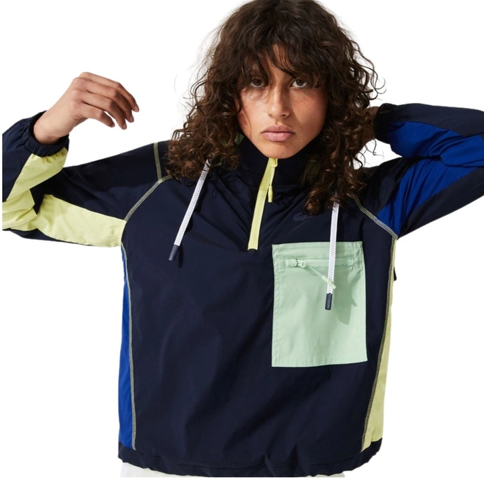 Kurtka damska Lacoste sportowa przeciwdeszczowa granatowa r. XS