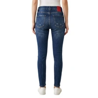 Spodnie damskie ZARA jeansowe skinny z przetarciami