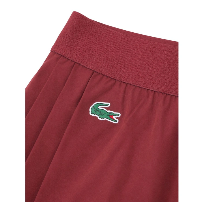 Spódnica damska Lacoste tenisowa z podszytymi spodenkami bordowa r. 38