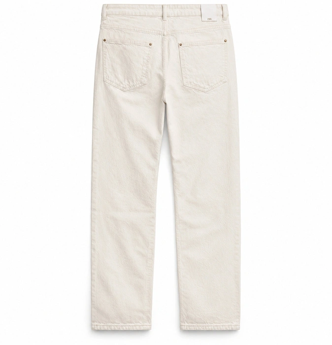 Spodnie damskie Zara jeansy proste ecru r. XXL / 44