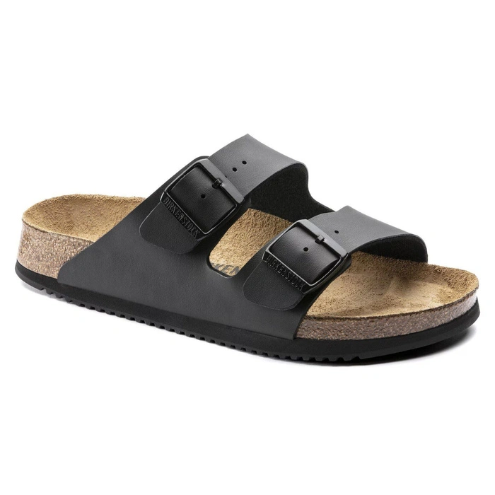 Klapki damskie Birkenstock Arizona skórzane Briko-Flor czarne r. 41