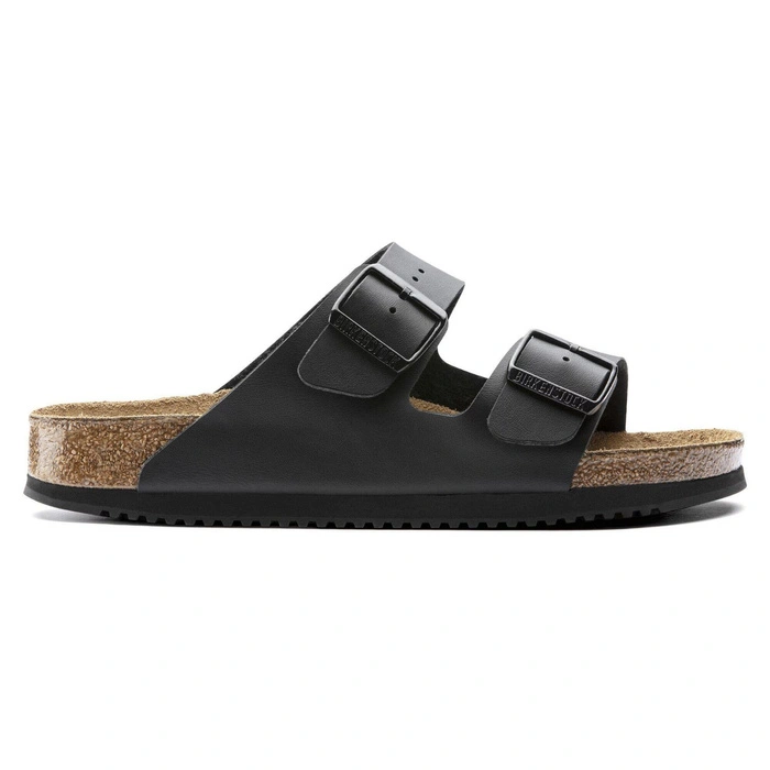 Klapki męskie Birkenstock Arizona Prof skórzane regular czarne r. 40