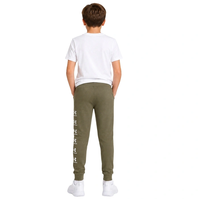 Spodnie chłopiece Under Armour Rival Jogger sportowe khaki r. M