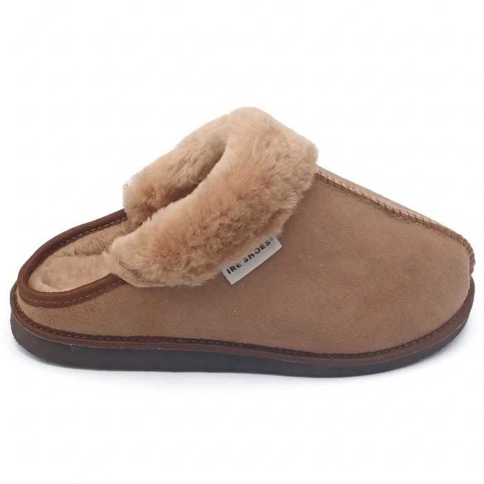 Kapcie damskie IRE SHOES ze skóry owczej naturalny kożuch futro ciepłe ręcznie szyte r. 40