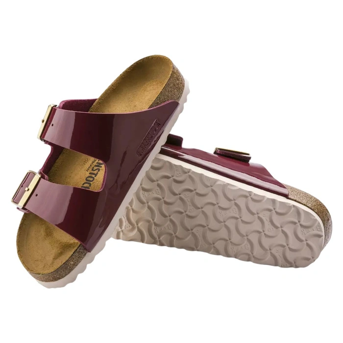 Klapki damskie Birkenstock Arizona BS narrow birko-flor bordowe r. 37