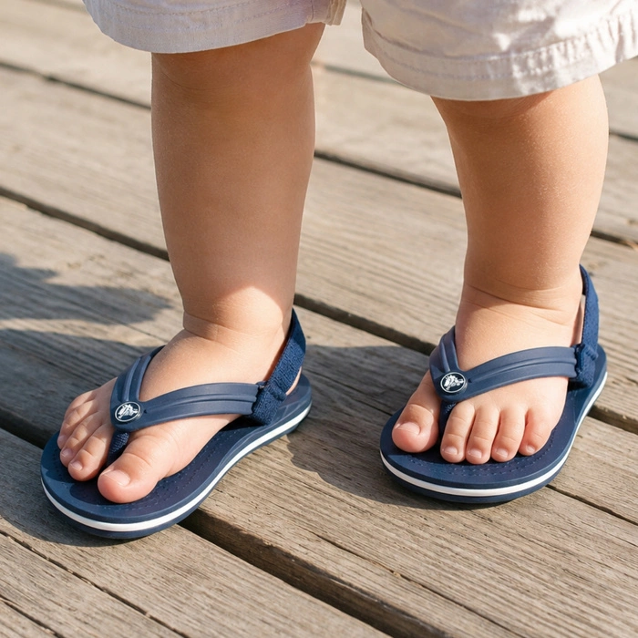Klapki dziecięce Crocs Crocband Strap z gumką
