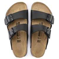 Klapki damskie Birkenstock Arizona skórzane Birko-Flor czarne r. 37