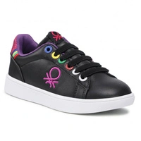 Buty dziewczęce United Colors of Benetton czarne sportowe wsuwane r. 24
