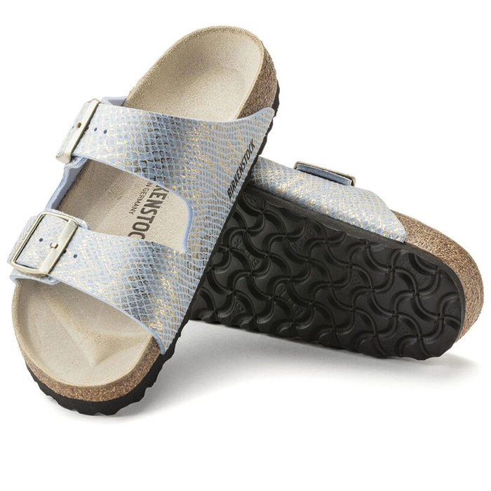 Klapki damskie Birkenstock Arizona BS regular birko-flor niebieskie r. 37