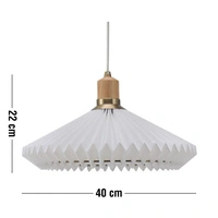 Lampa sufitowa Halo Design Paris Pendant Ø40 wisząca plisowana