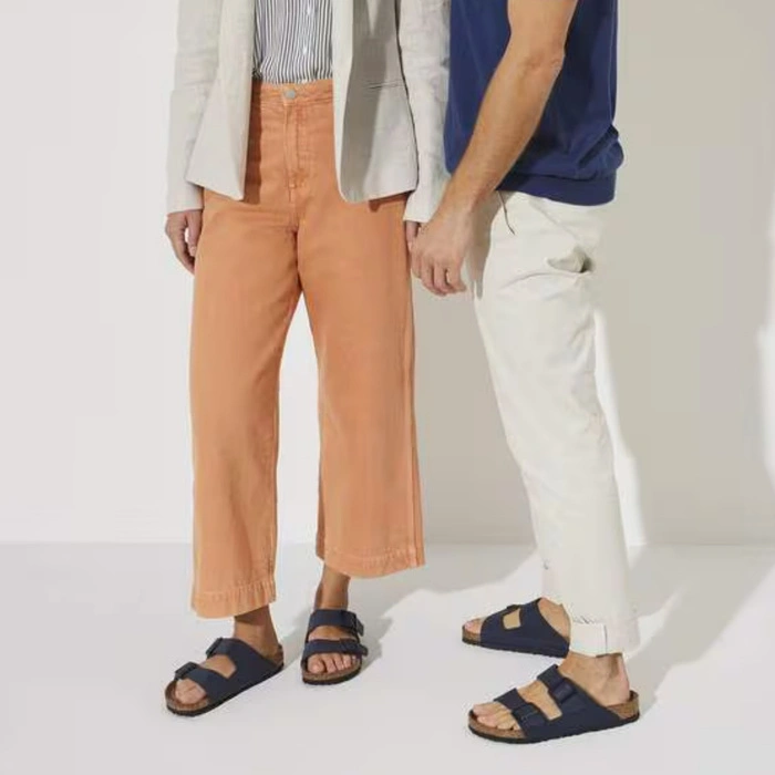 Klapki męskie Birkenstock Arizona BS profilowane granatowe r. 45