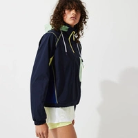 Kurtka damska Lacoste sportowa przeciwdeszczowa granatowa r. XS