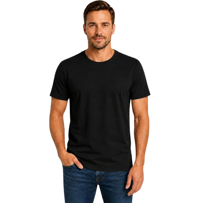 Koszulka męska Fruit of the Loom Softpun T czarna t-shirt r. XL