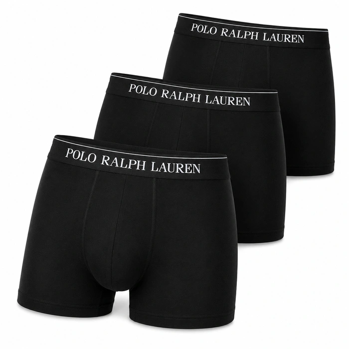 Bokserki męskie Polo Ralph Lauren 3-pak czarne bawełniane r. XL