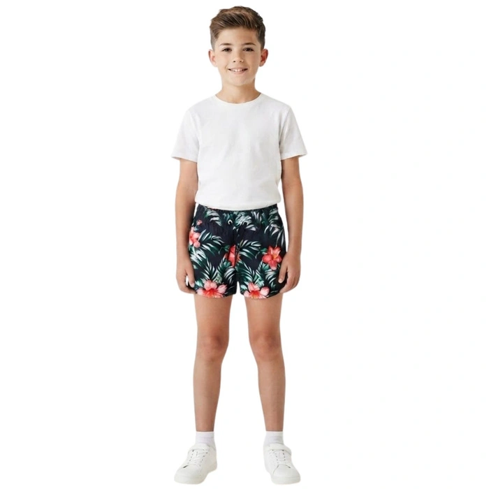 Spodenki chłopięce Tommy Hilfiger Floral kąpielowe z nadrukiem r. 128