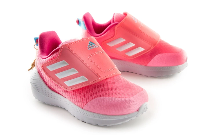Buty dziecięce Adidas EQ21 Run 2.0 AC sportowe lekkie różowe na rzepy
