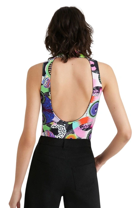 Body damski Desigual x M. Christian Lacroix Niza prążkowy wzorzysty r. XL