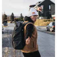 Plecak unisex Db Bags The Strom miejski sportowy z naszywkami szary z 30 L