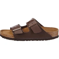 Klapki damskie Birkenstock Arizona skórzane birko-flor brązowe r. 41