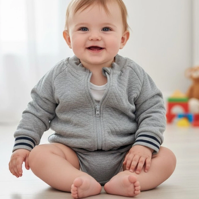Bluza chłopięca Chicco szara zasuwana