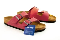 Klapki męskie Birkenstock Arizona BS regular skórzane bordowe r. 42