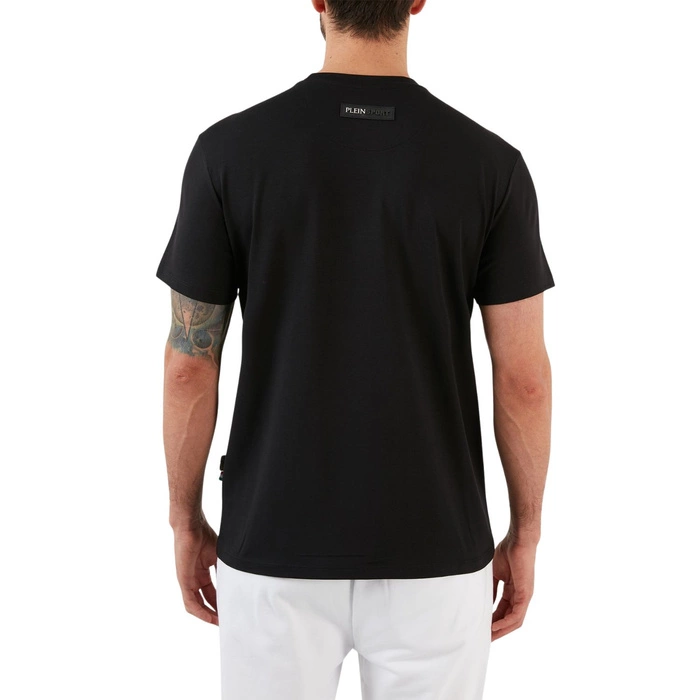 Koszulka męska Plein Sport t-shirt czarny z nadrukiem r. L